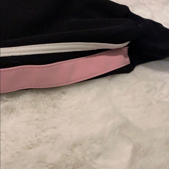 Zara black with pink side stripe jogger pants XS - Picture 6 of 7